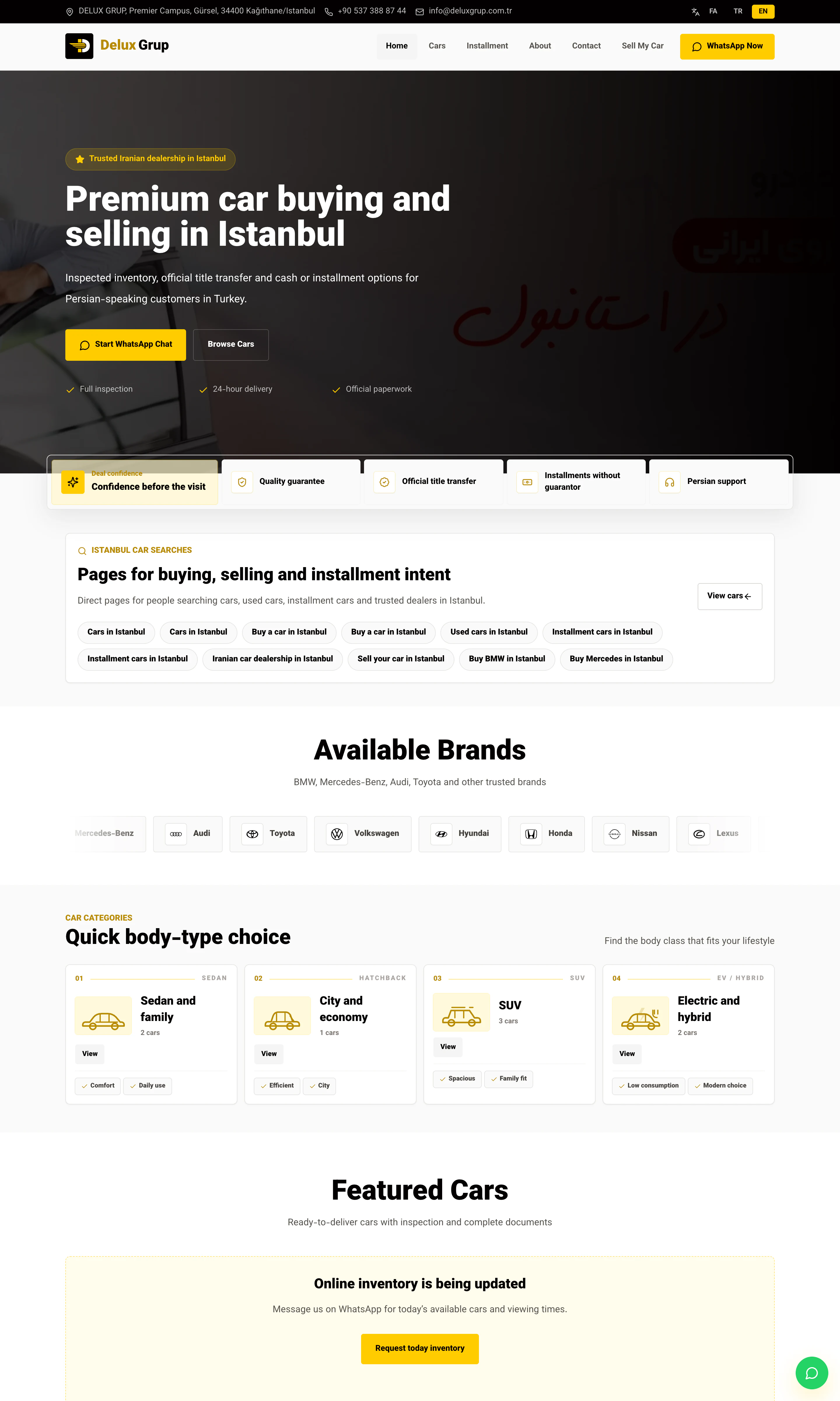 Full Delux English website experience